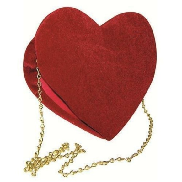 Rasta Imposta Handbags - Rasta Imposta Velvet Red Heart Purse Costume